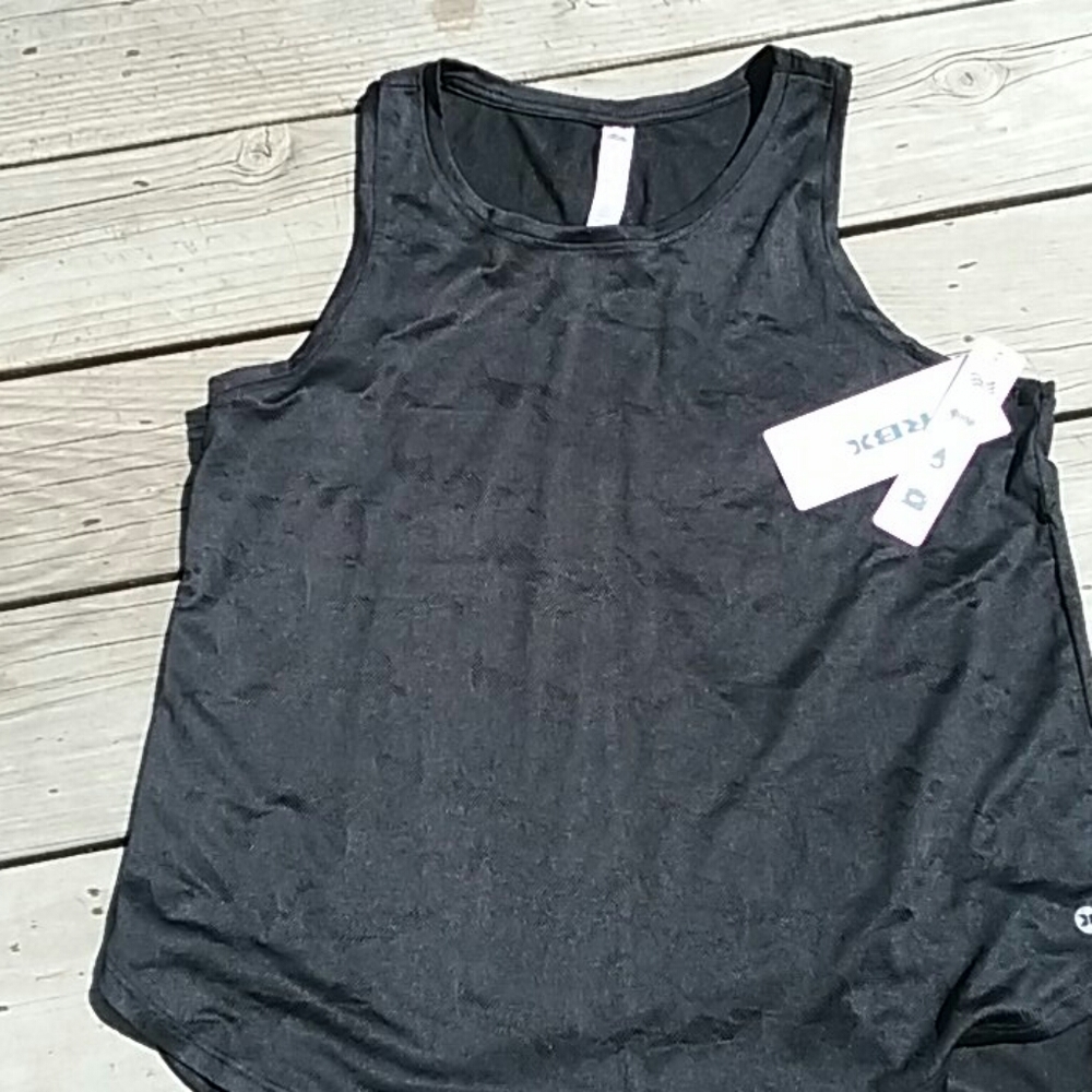 New RBX loose mesh black tank top size M